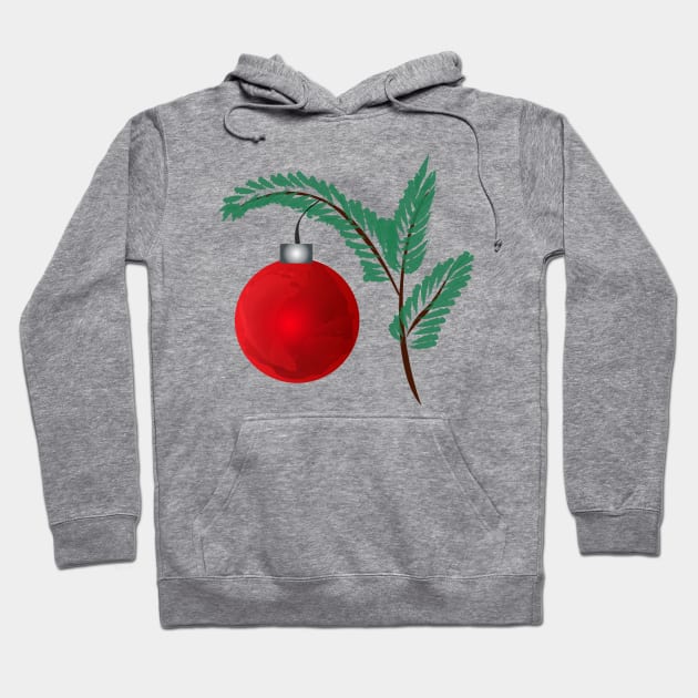 Beautiful christmas red bauble Hoodie by Salma Ismail